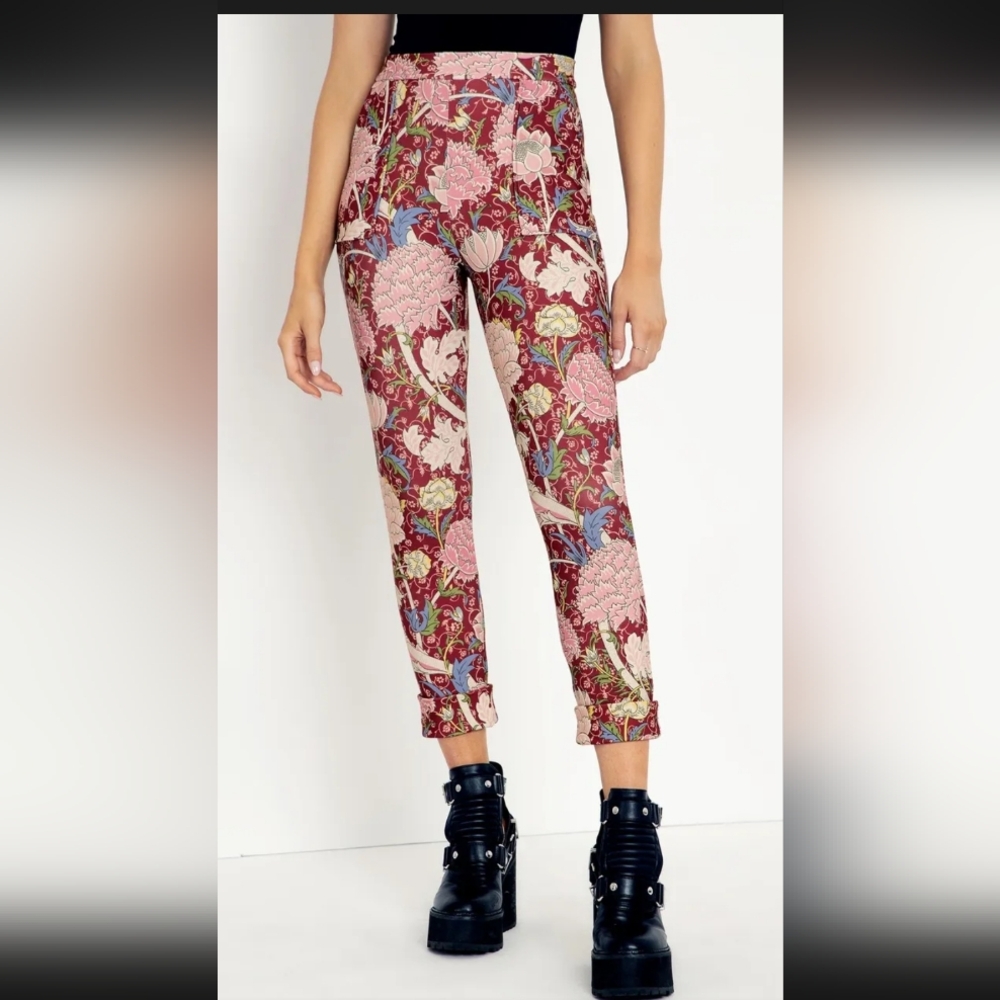 Blackmilk Peony Cray Cuffed Pants LIMITED - L